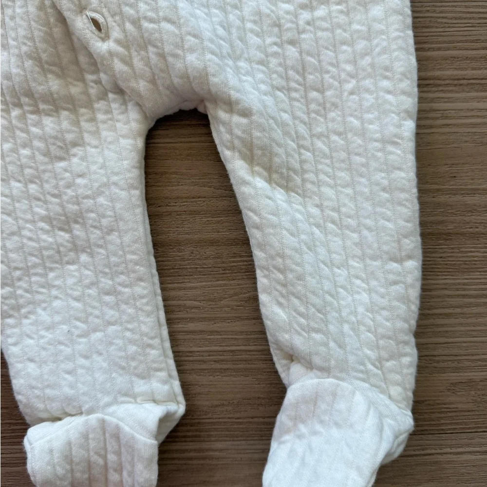 GAP Cream Quilted Hooded Footie